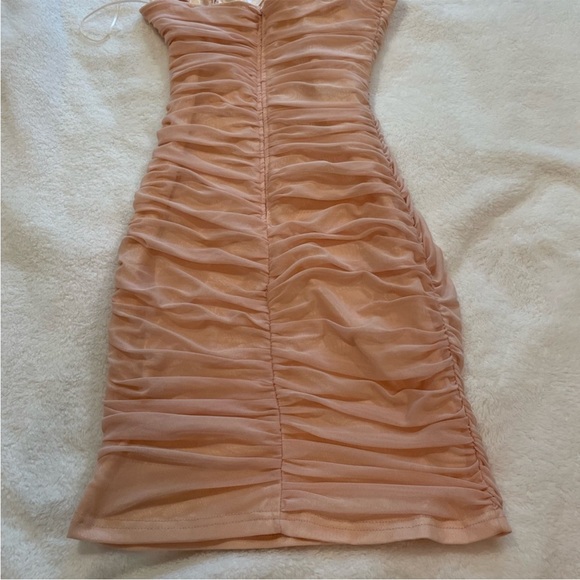 Revolve Superdown Tamzin Ruched Mini Dress in Nude - Picture 5 of 7